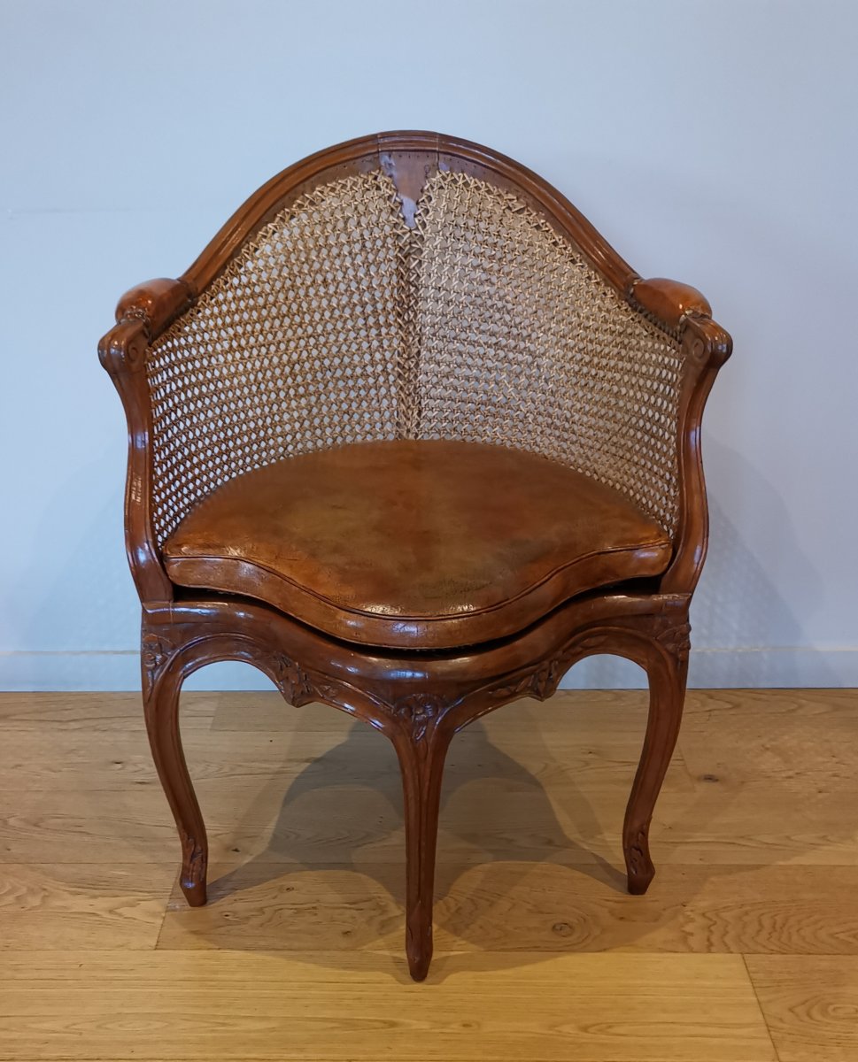 A Louis XV Fauteuil De Bureau Mid 18th Century, Circa 1745-1750.