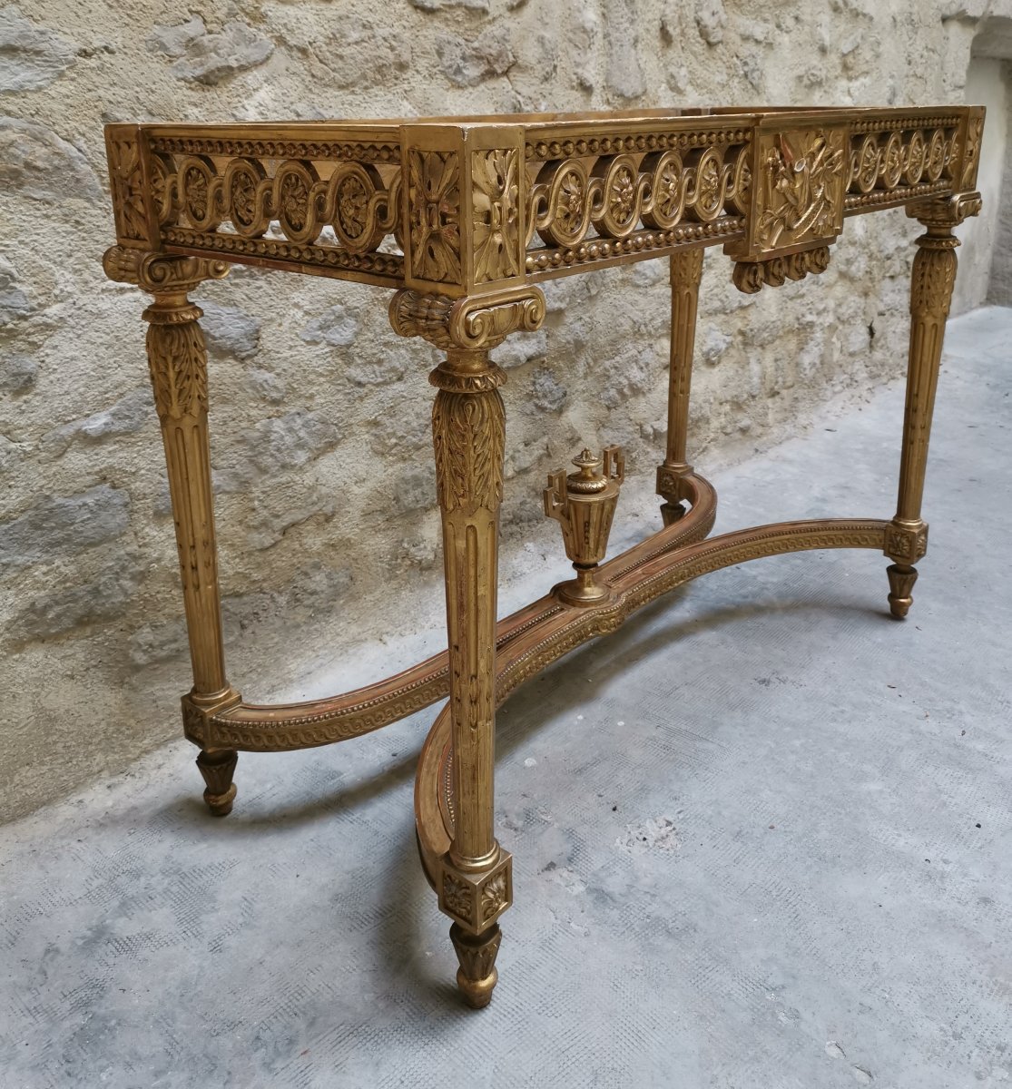 Table Console Néoclassique à Quatre Pieds de style  Louis XVI -photo-4