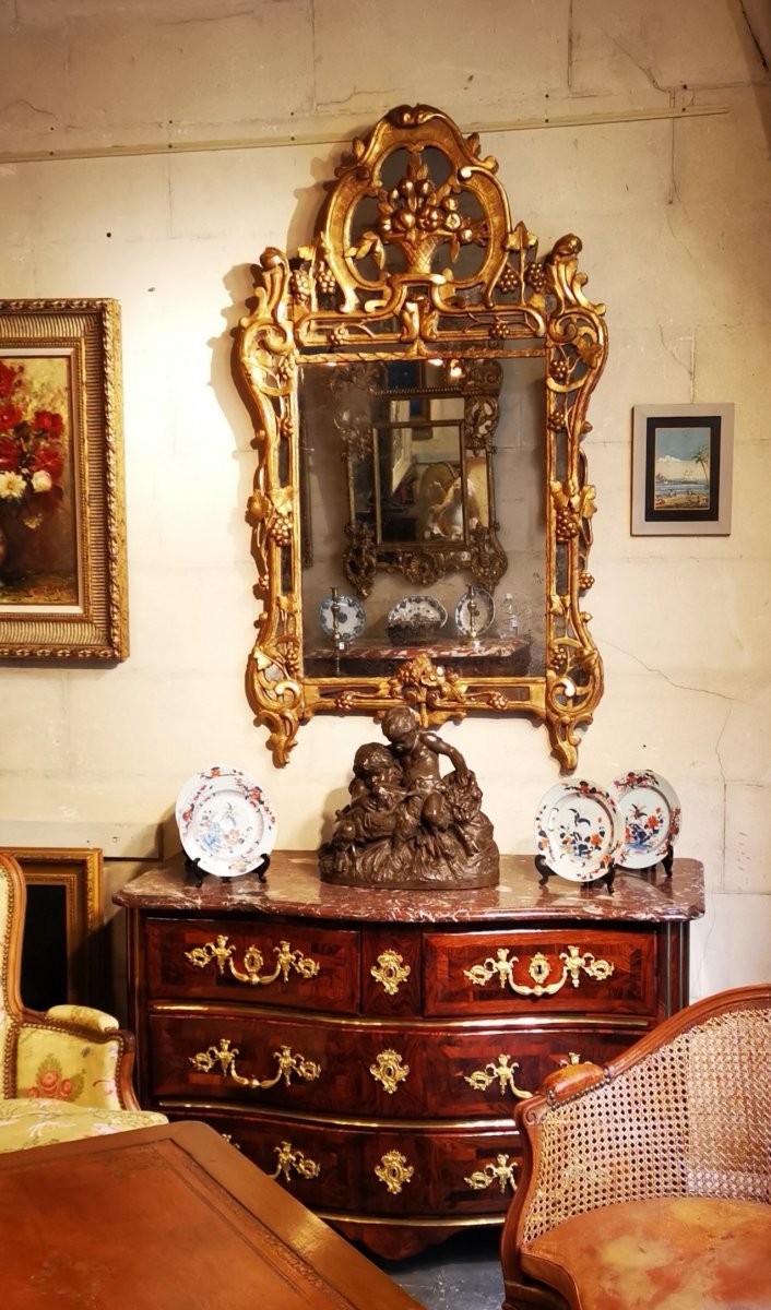 A Louis XV Giltwood Mirror From Provence – Mid 18th Century Circa 1750-1760-photo-6