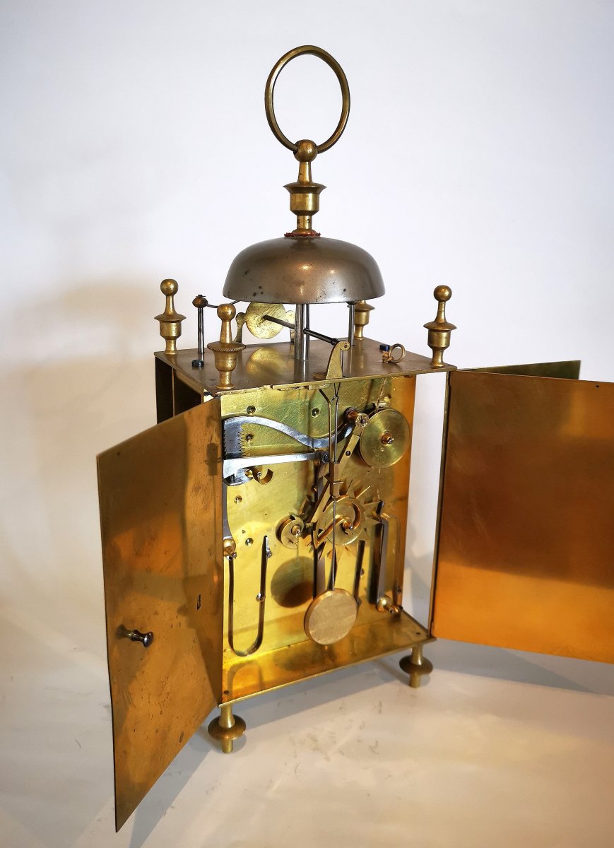 Officer's Travel Clock Called Capucine Empire Period Around 1800.-photo-1