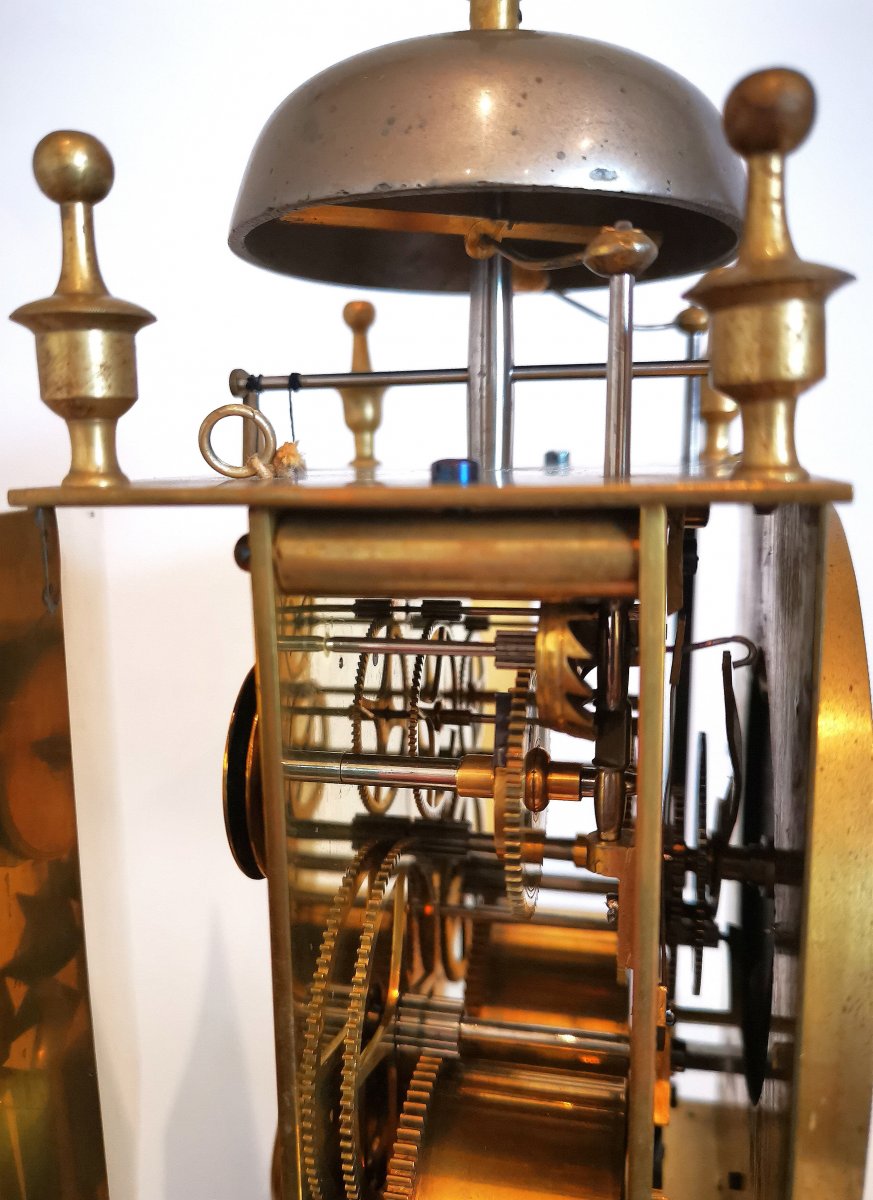 Officer's Travel Clock Called Capucine Empire Period Around 1800.-photo-4