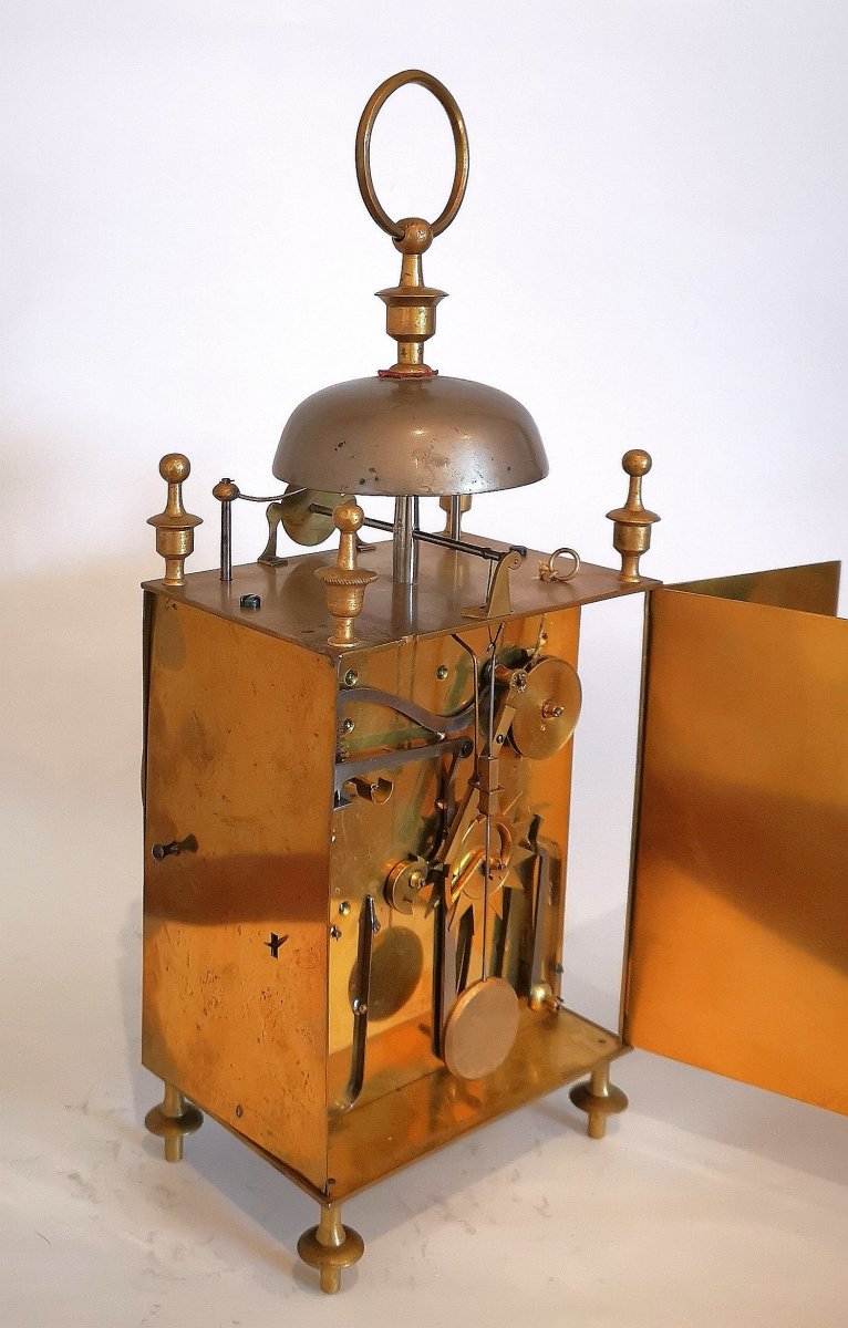 Officer's Travel Clock Called Capucine Empire Period Around 1800.-photo-8