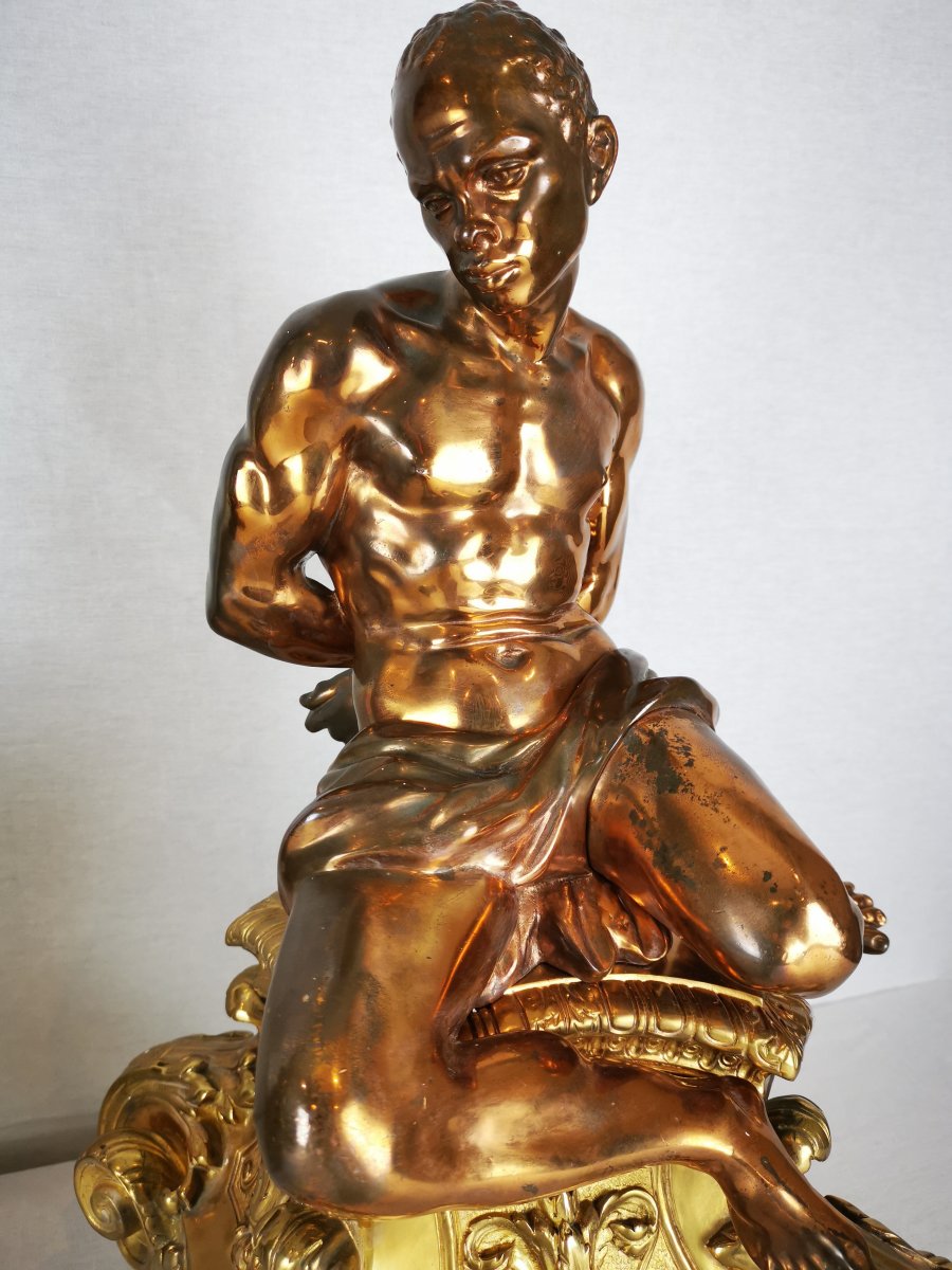 Paire de grands maures enchaînés. Pietro Tacca (1577-1640)-photo-4