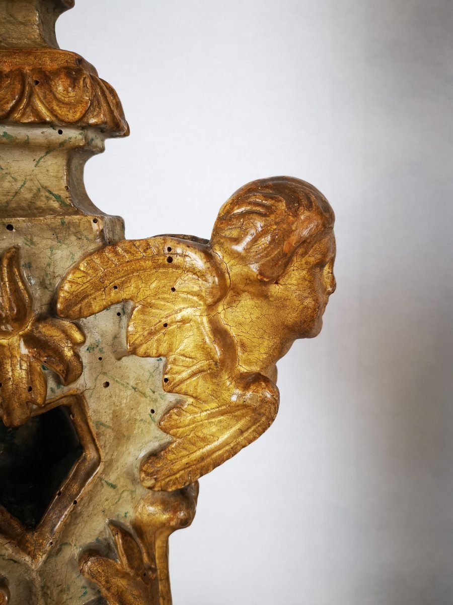 A Louis XIV Pair Of Giltwood And Laquered  Torchère Table Early 18th Century.-photo-5