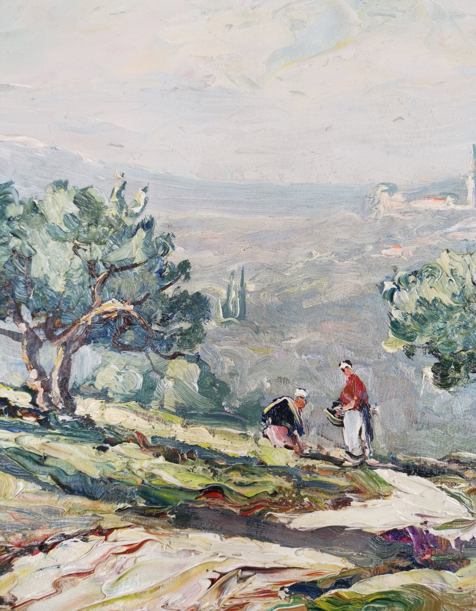 Joseph Hurard 1887-1956 The Priory Of Ste Victoire Notre Dame De Rochefort In Rochefort Du Gard-photo-1
