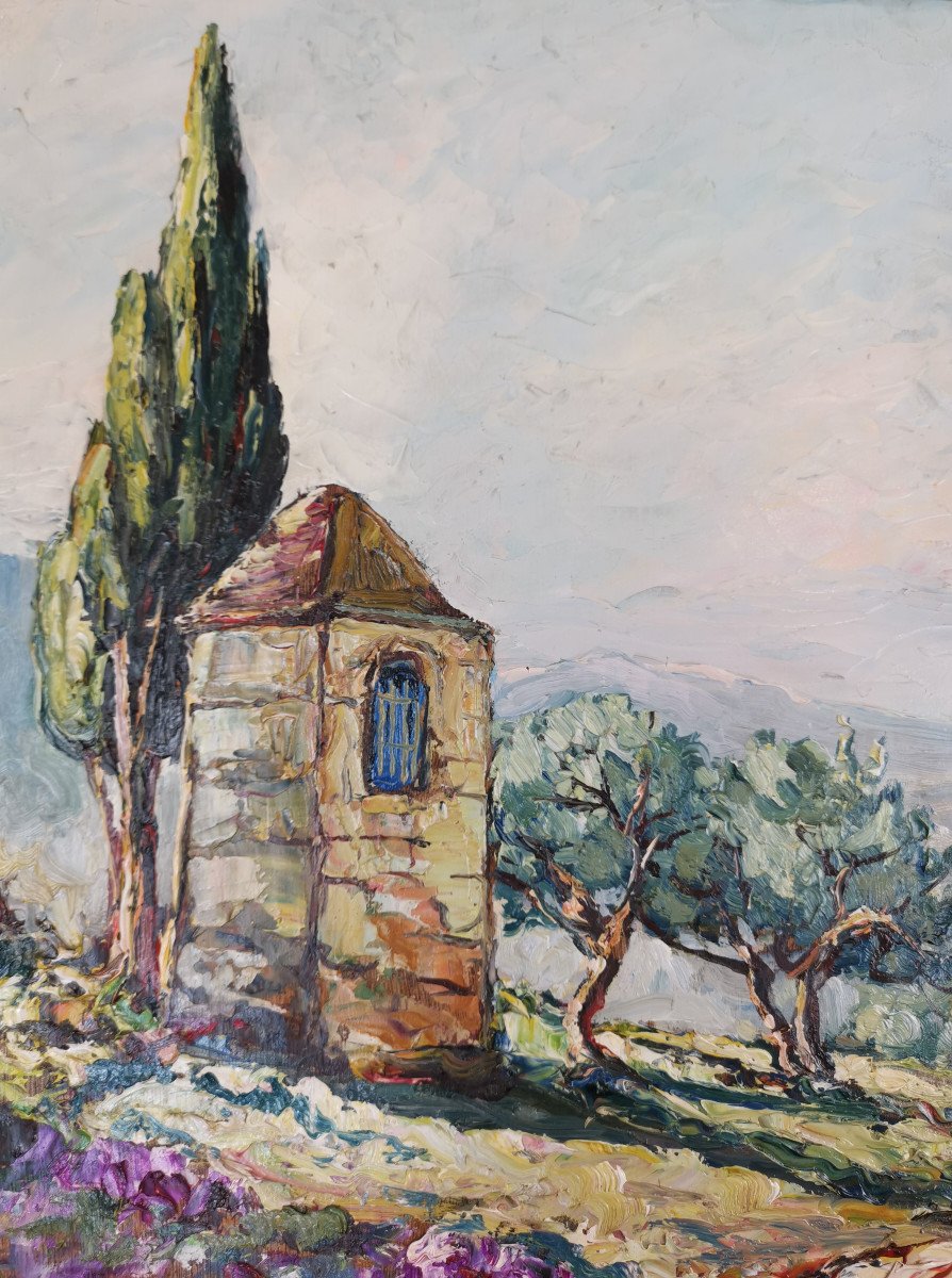 Joseph Hurard 1887-1956 The Priory Of Ste Victoire Notre Dame De Rochefort In Rochefort Du Gard-photo-2