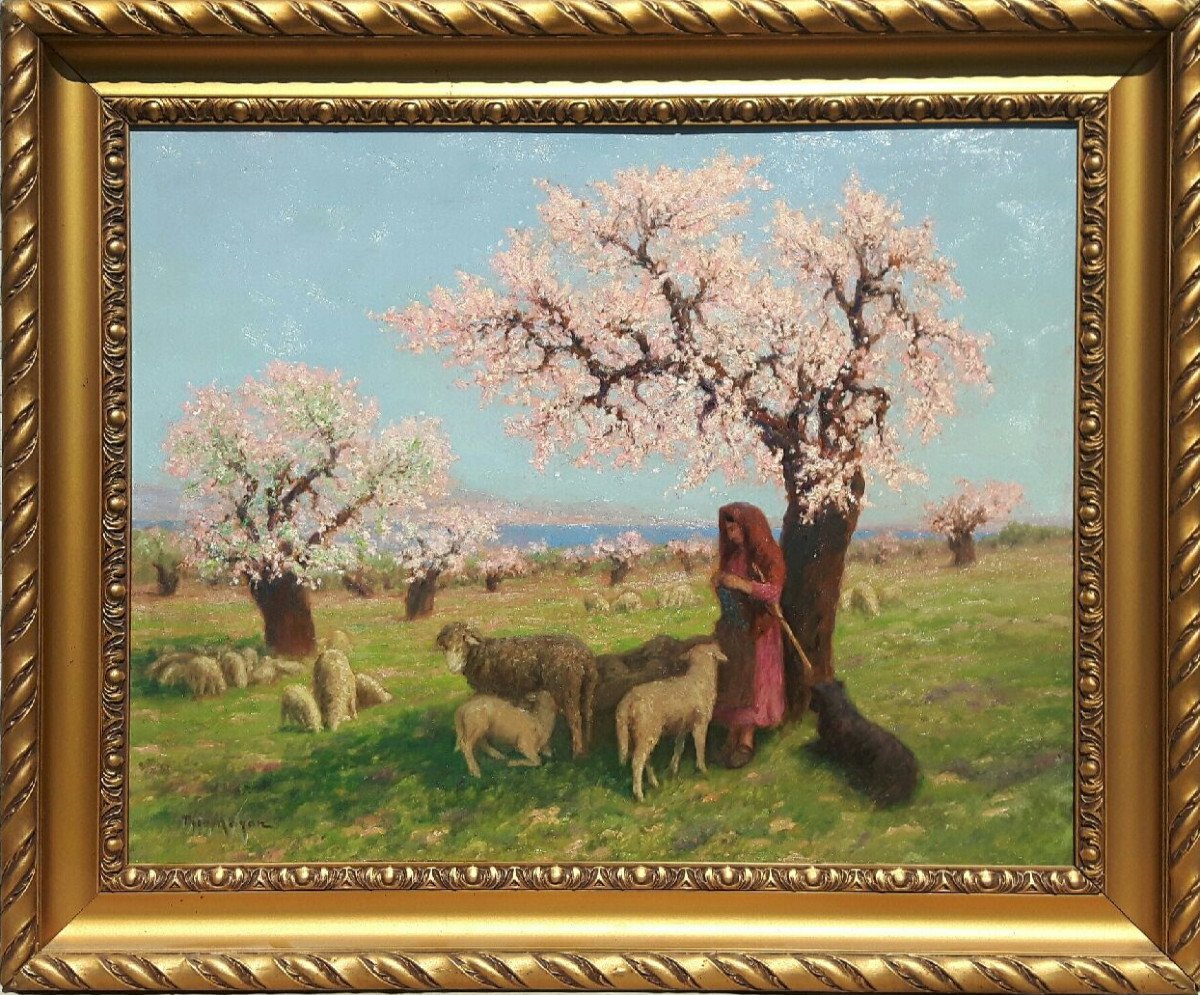 Théo Mayan (1860-1936), Les Amandiers En Fleurs.-photo-4