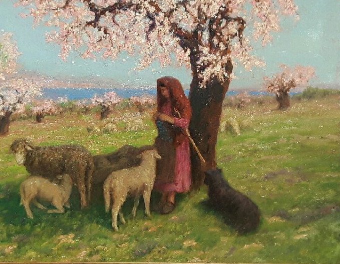 Théo Mayan (1860-1936), Les Amandiers En Fleurs.-photo-3