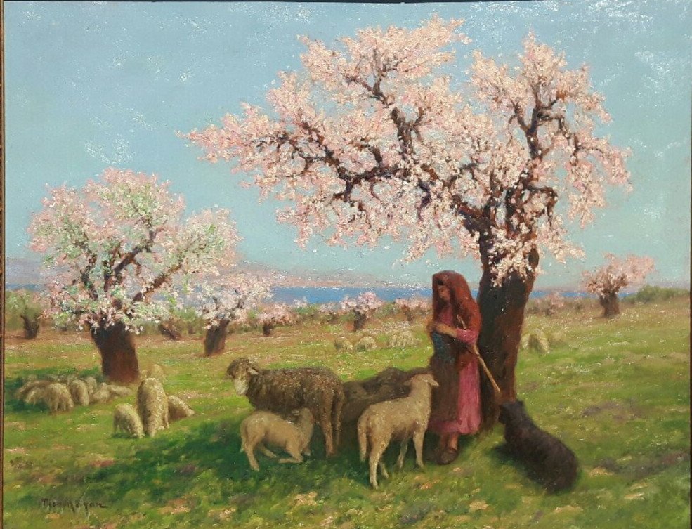 Théo Mayan (1860-1936), Les Amandiers En Fleurs.-photo-5