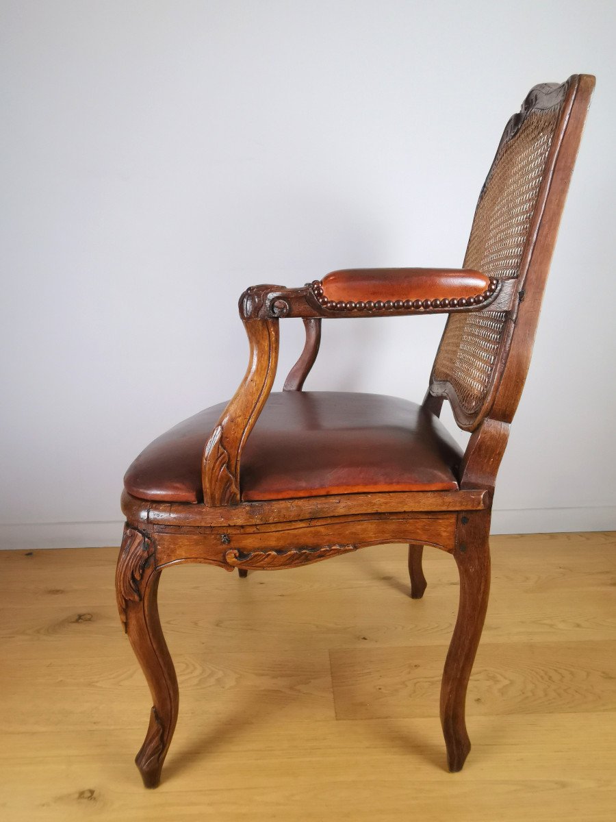 Louis XV Period Armchair With Cane Base.-photo-4