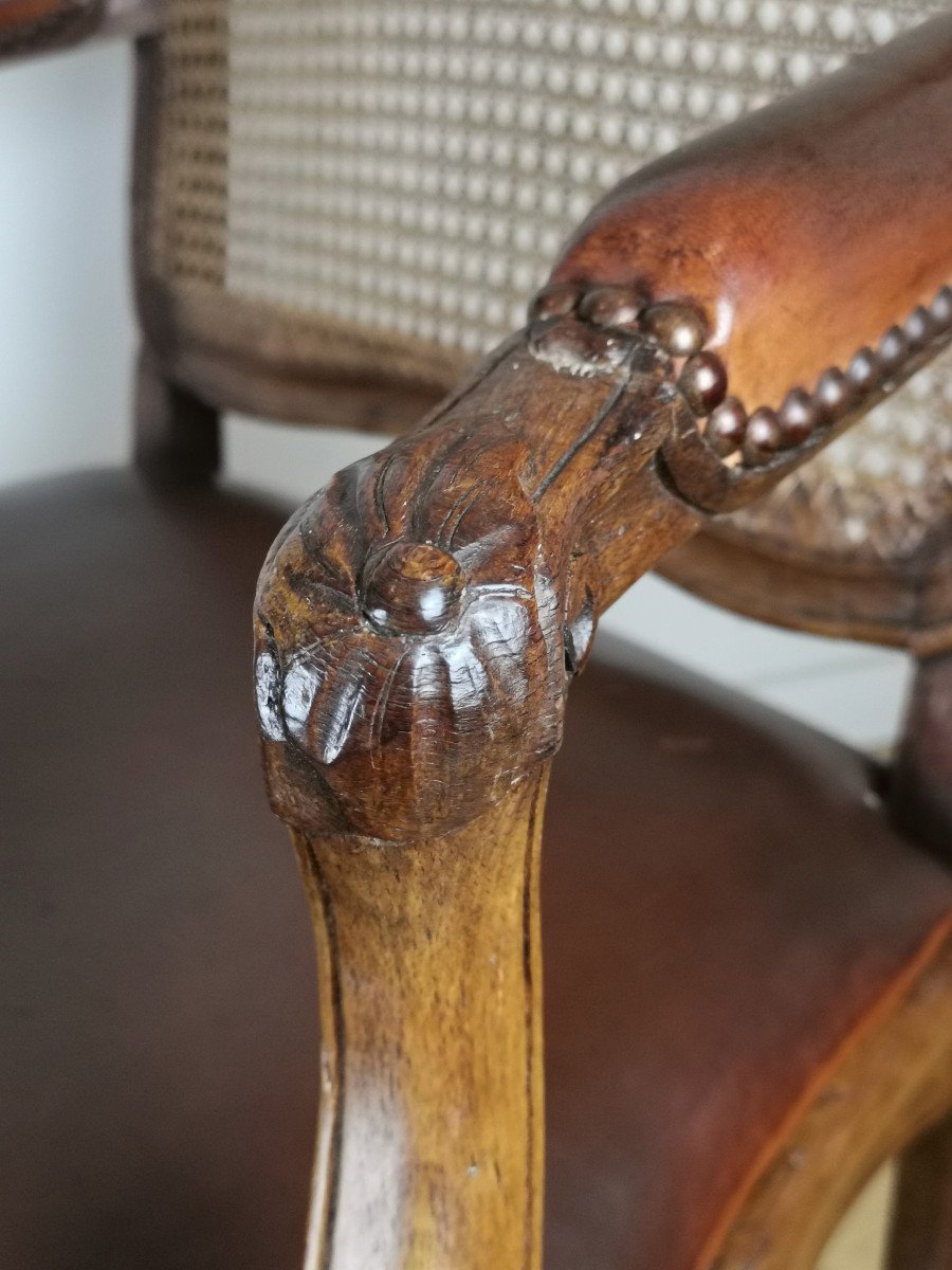 Louis XV Period Armchair With Cane Base.-photo-6