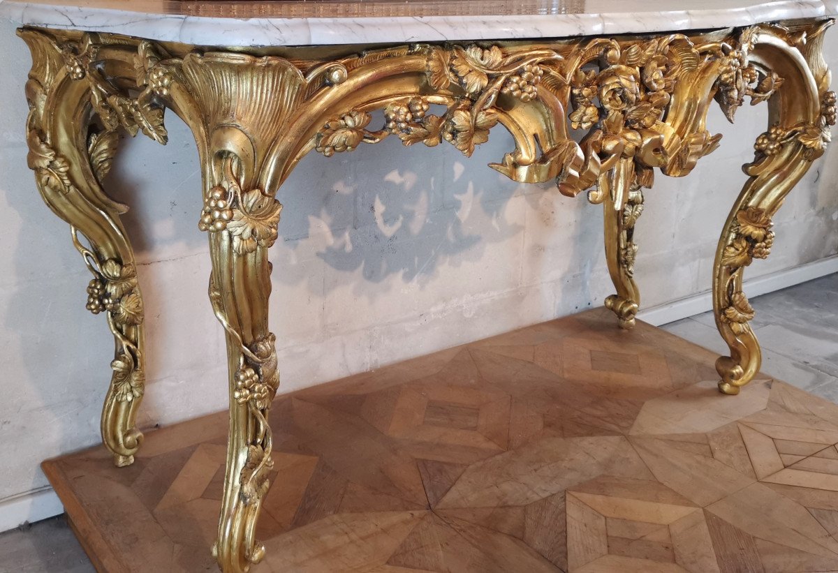 Important Giltwood Console Table Aix En Provence 18th Century Circa 1760-photo-3