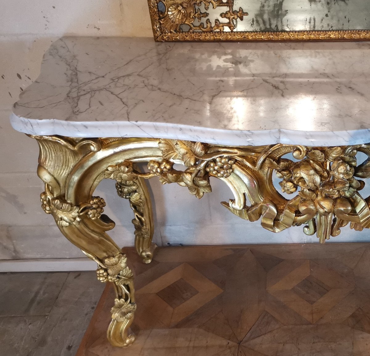 Important Giltwood Console Table Aix En Provence 18th Century Circa 1760-photo-5
