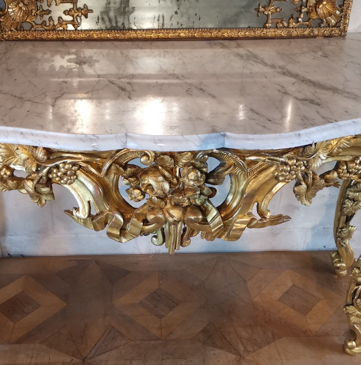 Important Giltwood Console Table Aix En Provence 18th Century Circa 1760-photo-6