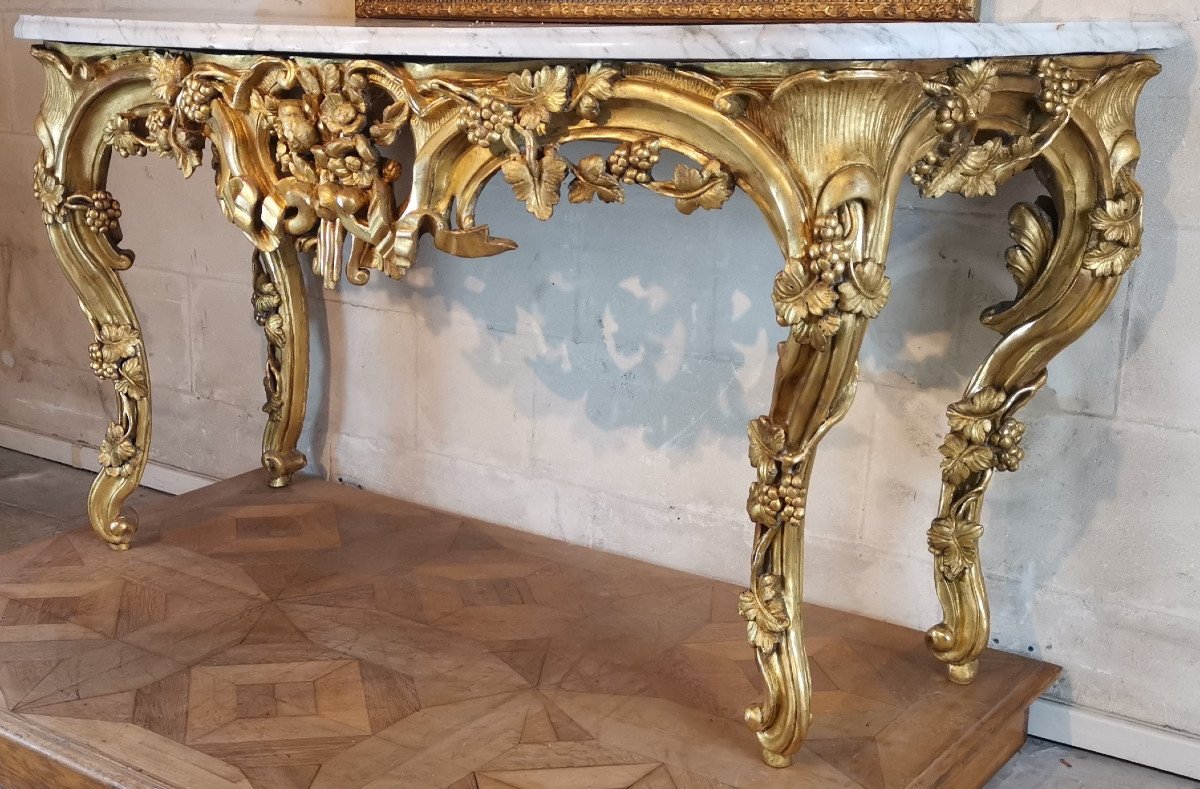 Important Giltwood Console Table Aix En Provence 18th Century Circa 1760