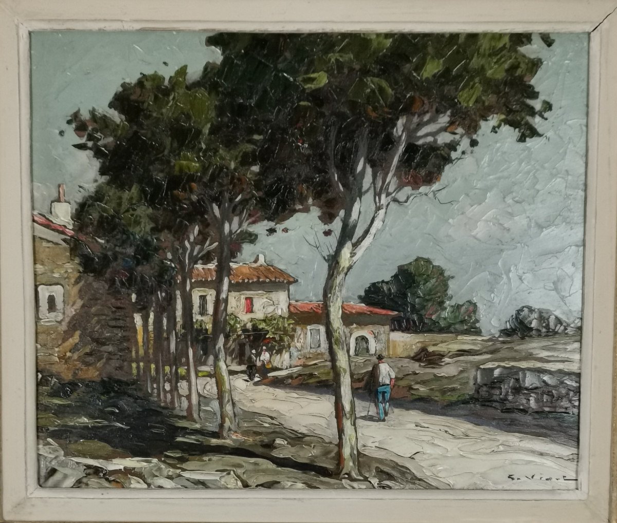 Gustave Vidal, 1895-1966 - La Route Provençale Bordée De Platanes.-photo-4