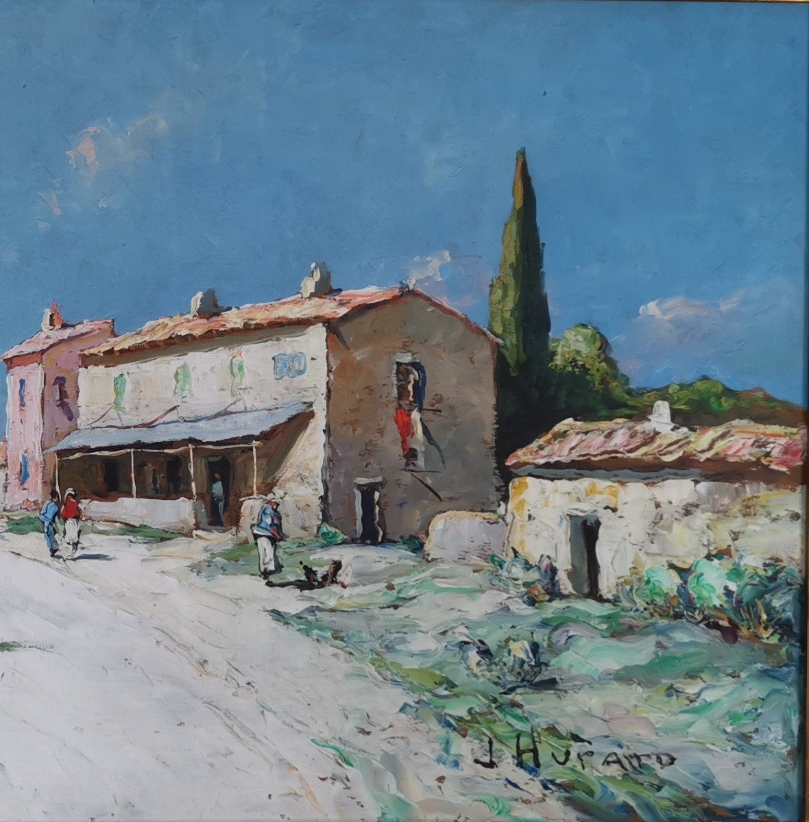 Joseph Hurard 1887-1956  La Route D’avignon, Bellevue Villeneuve Les Avignon / Les Angles.-photo-3