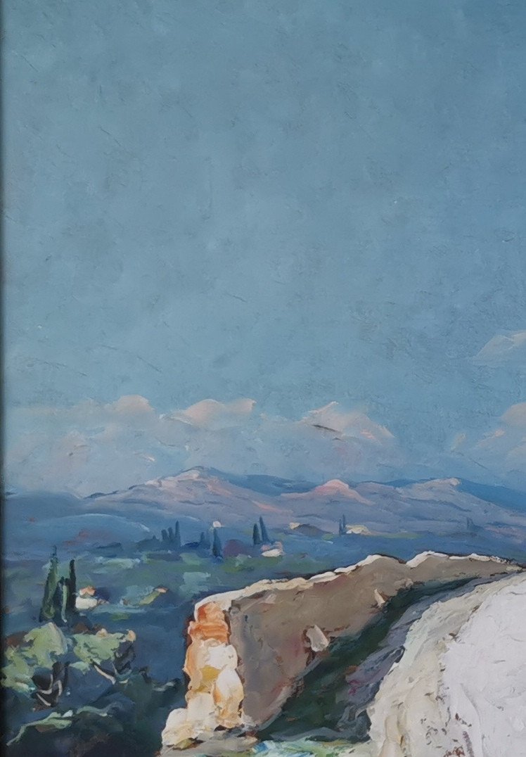 Joseph Hurard 1887-1956  La Route D’avignon, Bellevue Villeneuve Les Avignon / Les Angles.-photo-3