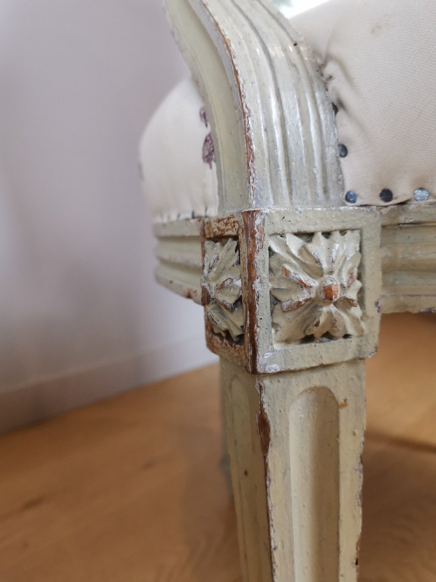 Paire De Fauteuils d'époque Louis XVI Att à Pierre Pillot.-photo-6