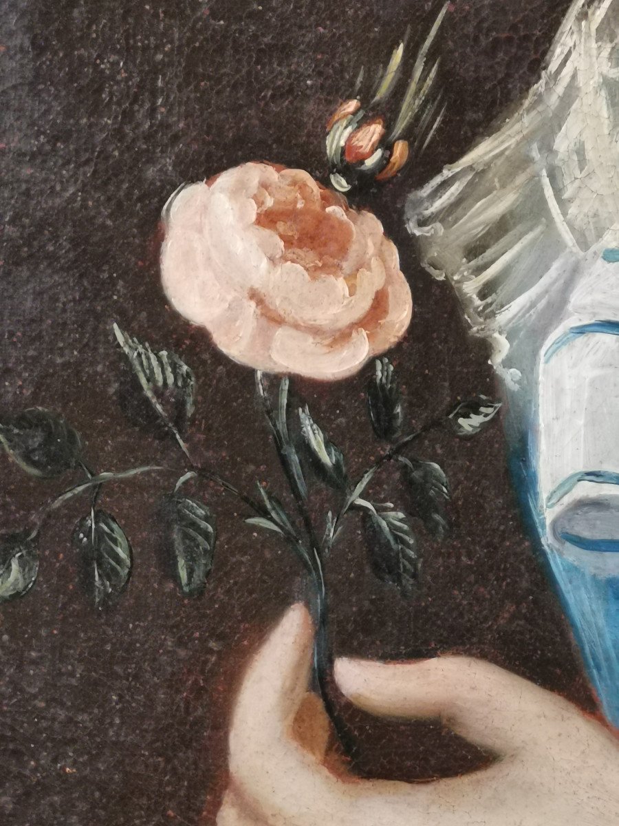 A Louis XVI Portrait, The Young Woman With The Holy Spirit Dove.-photo-4