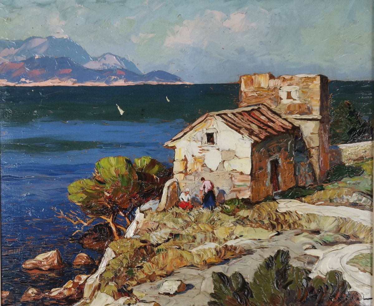 Gustave Vidal, 1895-1966 - Corsica, Coti-chiavari Golfe d'Ajaccio.