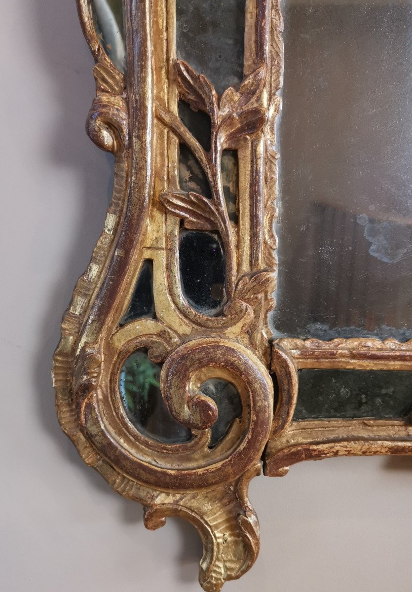 Miroir d’époque Louis XV, aux attributs de la déesse Artémis. -photo-4