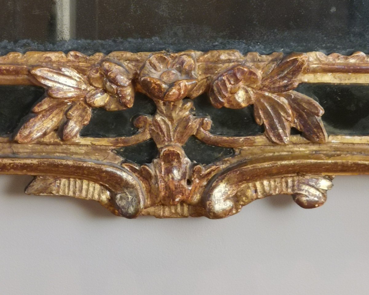 Miroir d’époque Louis XV, aux attributs de la déesse Artémis. -photo-1