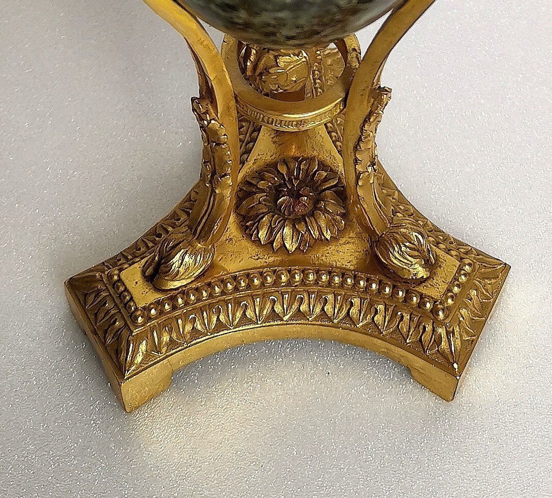 Paire De Cassolettes En « Athéniennes » Louis XVI à L’effigie De Bacchus.-photo-6