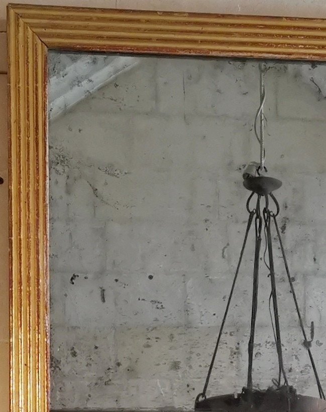 Miroir de boiserie néoclassique d’époque Louis XVI vers 1785.                                  -photo-4