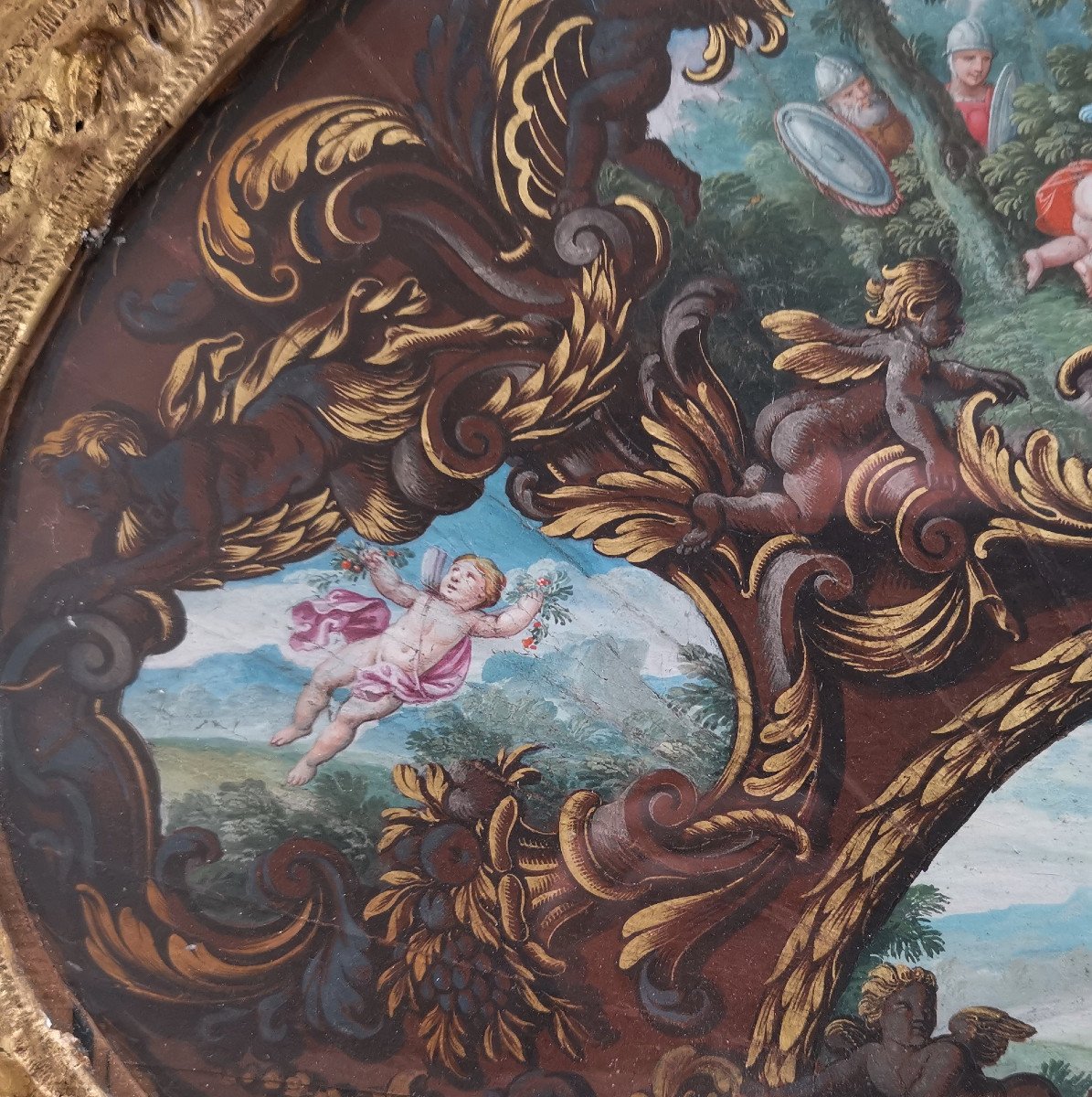The Victory Of Love, Gouache Of The Louis XIV Period, 17th Century.-photo-2