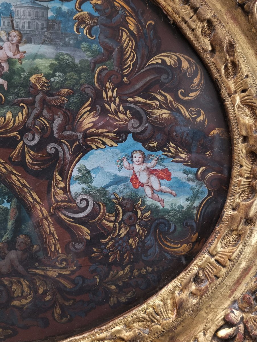 The Victory Of Love, Gouache Of The Louis XIV Period, 17th Century.-photo-4