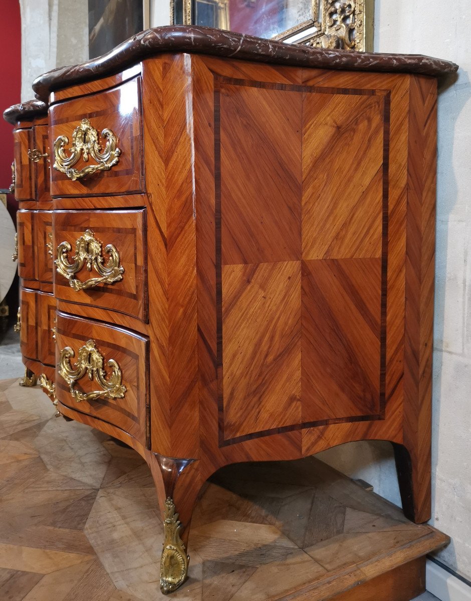 Important Chest Of Drawers à La Régence Beginning Louis XV. Early 18th Century, Circa 1730-photo-3