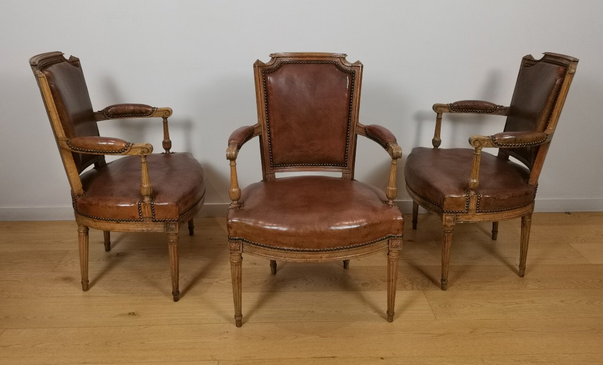 A Suite Of Louis XVI Beechwood Seat Furniture Late 18th Century Circa 1785-1788.-photo-3