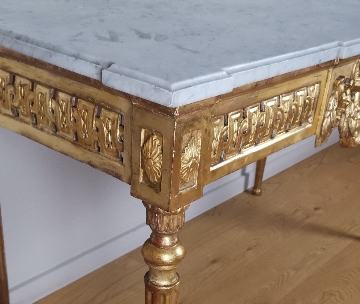 A Louis XVI Giltwood Console 18th Century Circa 1780.-photo-4