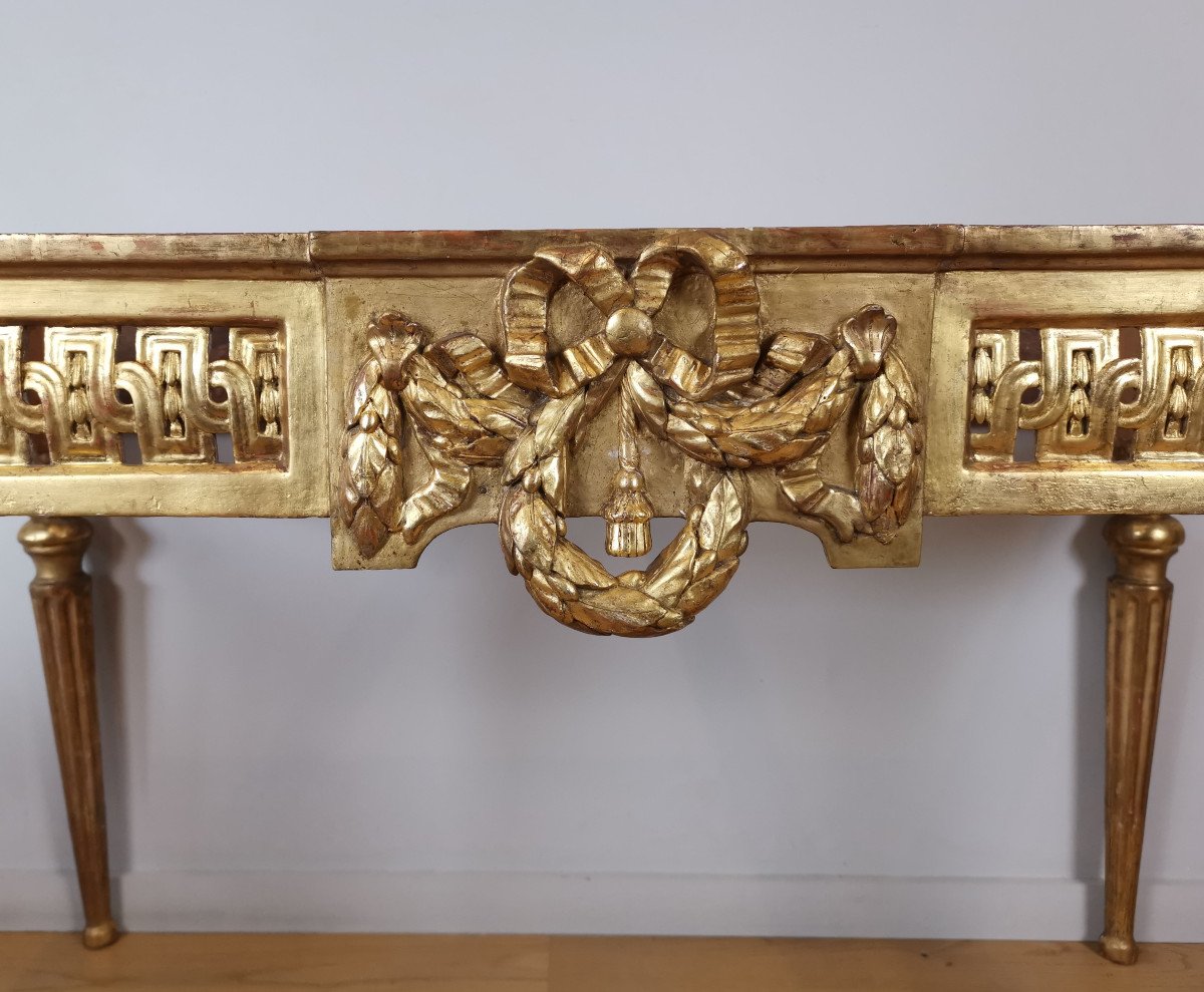 A Louis XVI Giltwood Console 18th Century Circa 1780.-photo-2