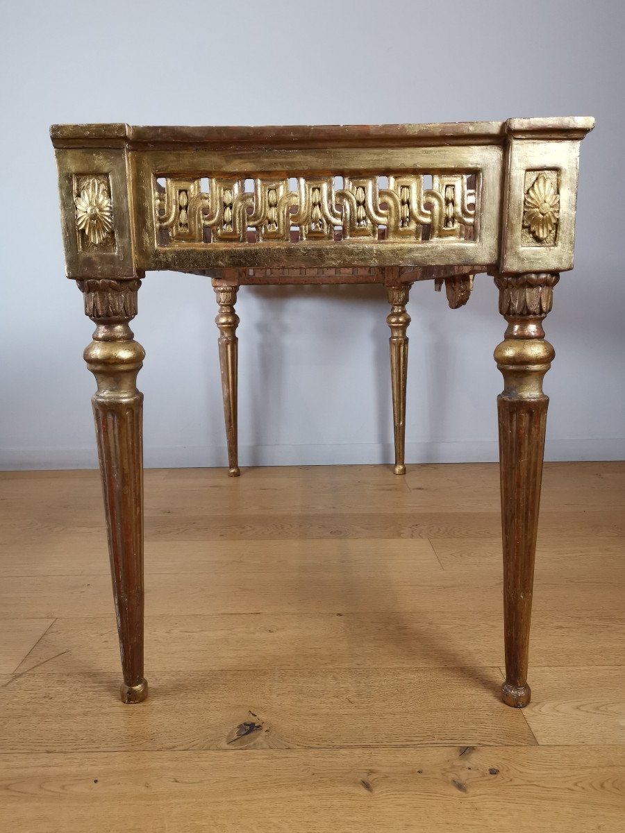 A Louis XVI Giltwood Console 18th Century Circa 1780.-photo-4