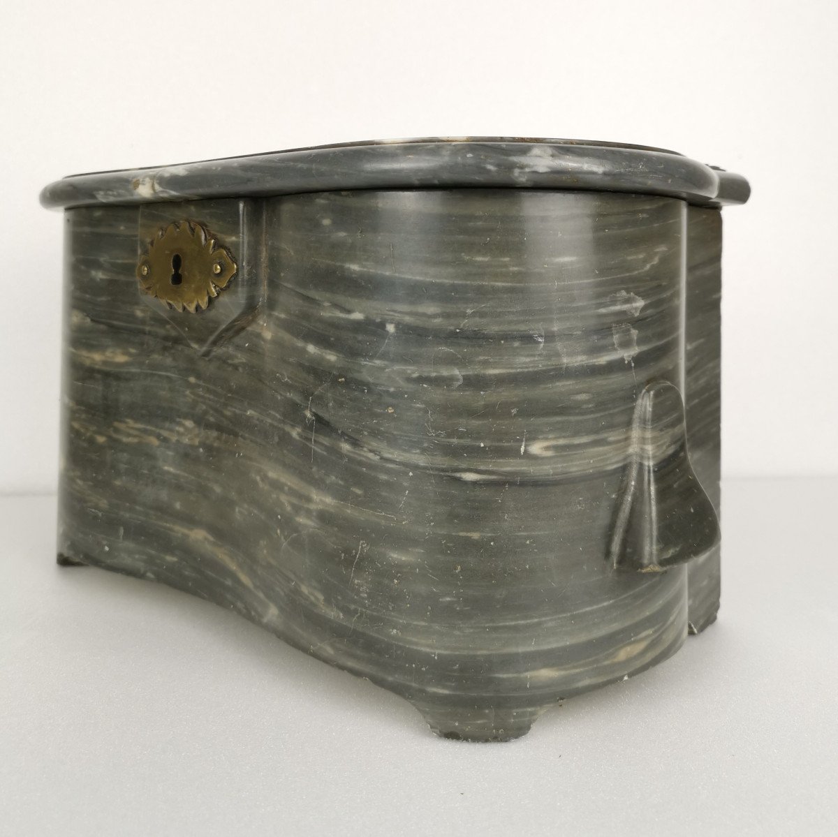 A Louis XIV Viscera Box In Turquin Blue Marble Late 17th- Early 18th Century.-photo-4