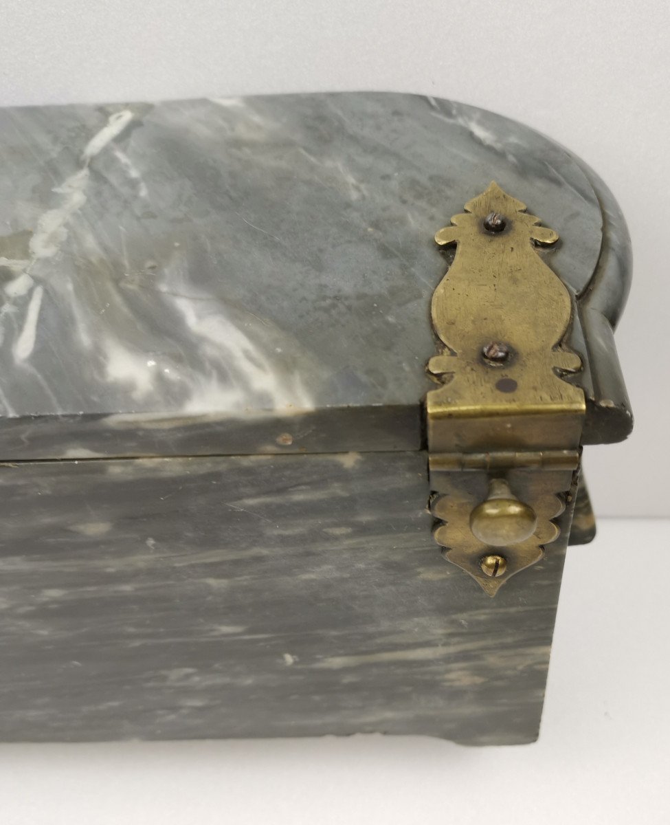A Louis XIV Viscera Box In Turquin Blue Marble Late 17th- Early 18th Century.-photo-7