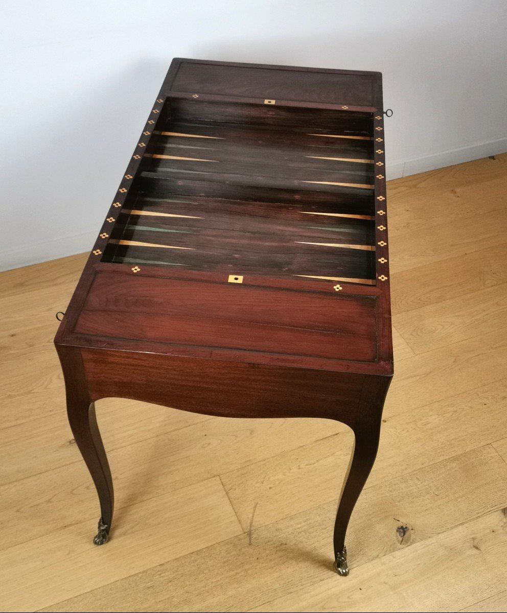 A Louis XV  Table De Tric-trac   Stamped By Denis-louis Ancellet Jurande Jme.-photo-2