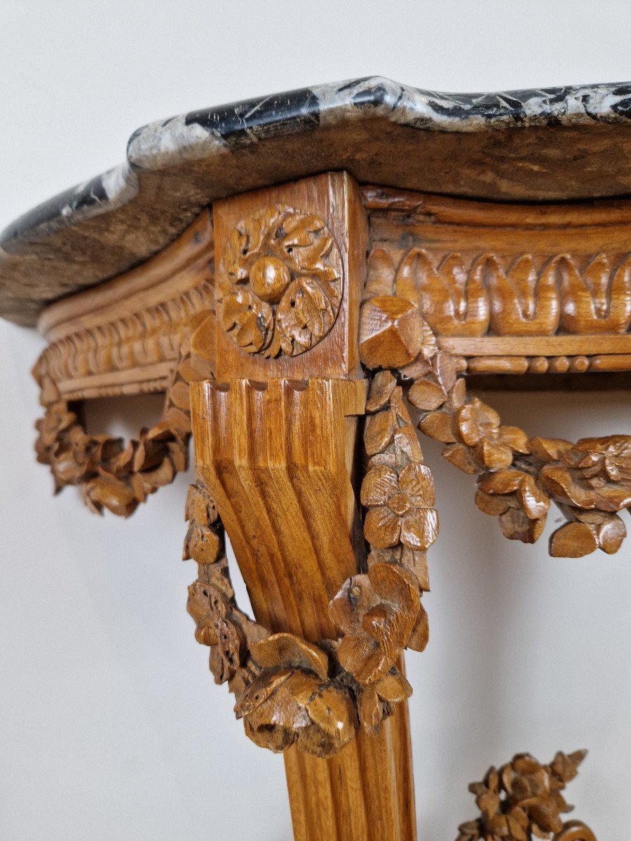 Console à La Grecque-néoclassique D’époque Louis XVI Vers 1781.-photo-1