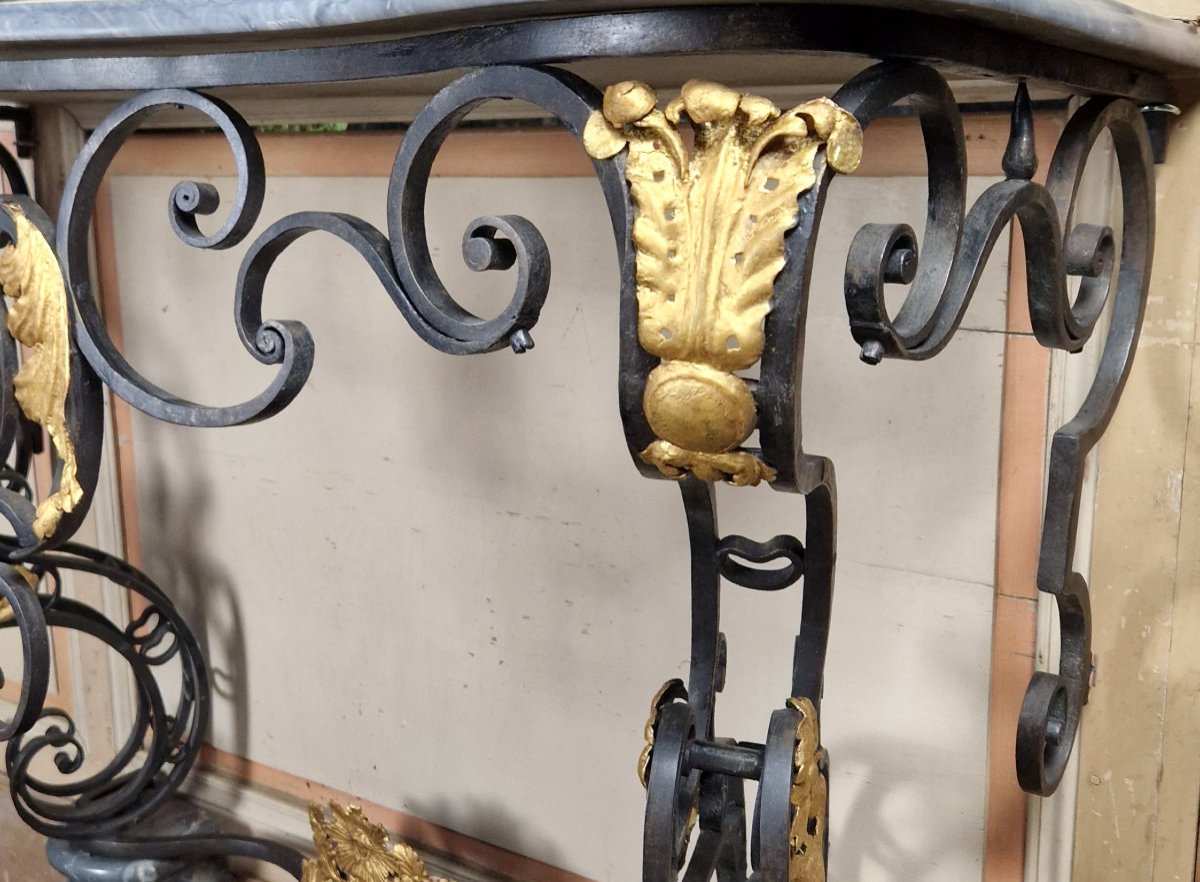 A Louis XIV Ironwork Comtat Venaissin Console Early 18th Century-photo-7