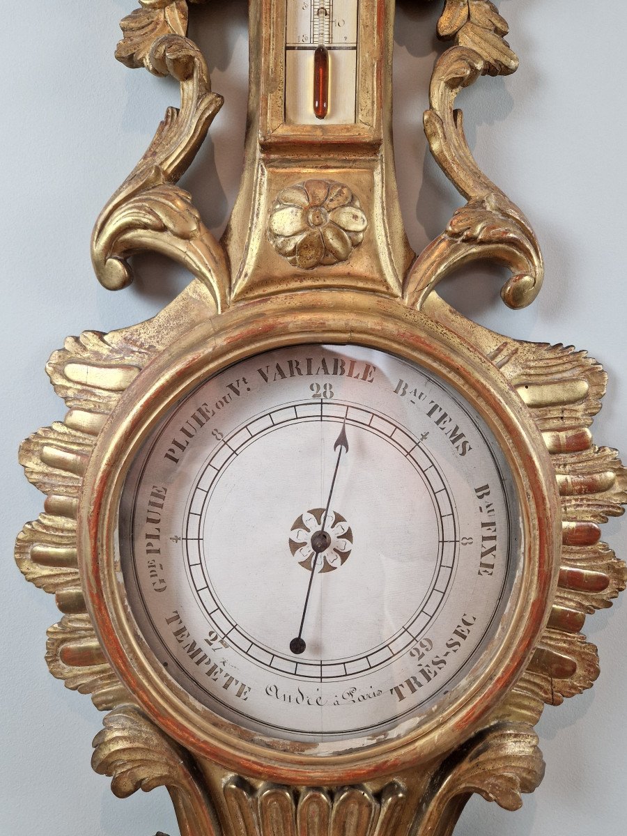 Neo-classical Barometer-thermometer, The Attributes Of Love, Transition Period 18th Century-photo-3