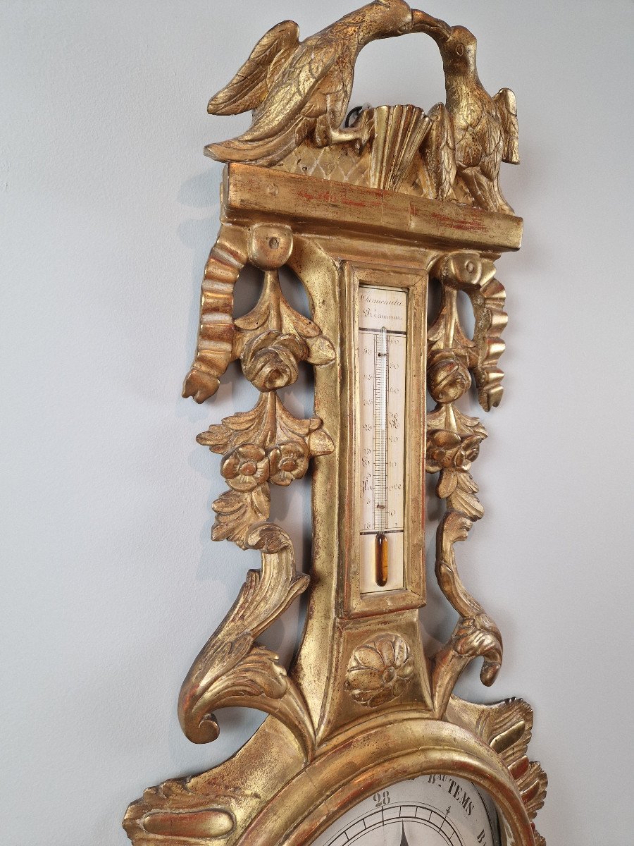 Neo-classical Barometer-thermometer, The Attributes Of Love, Transition Period 18th Century-photo-1