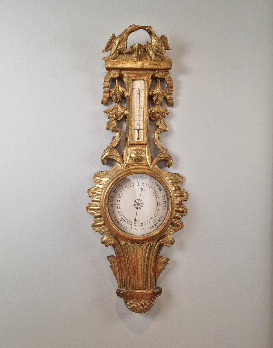 Neo-classical Barometer-thermometer, The Attributes Of Love, Transition Period 18th Century