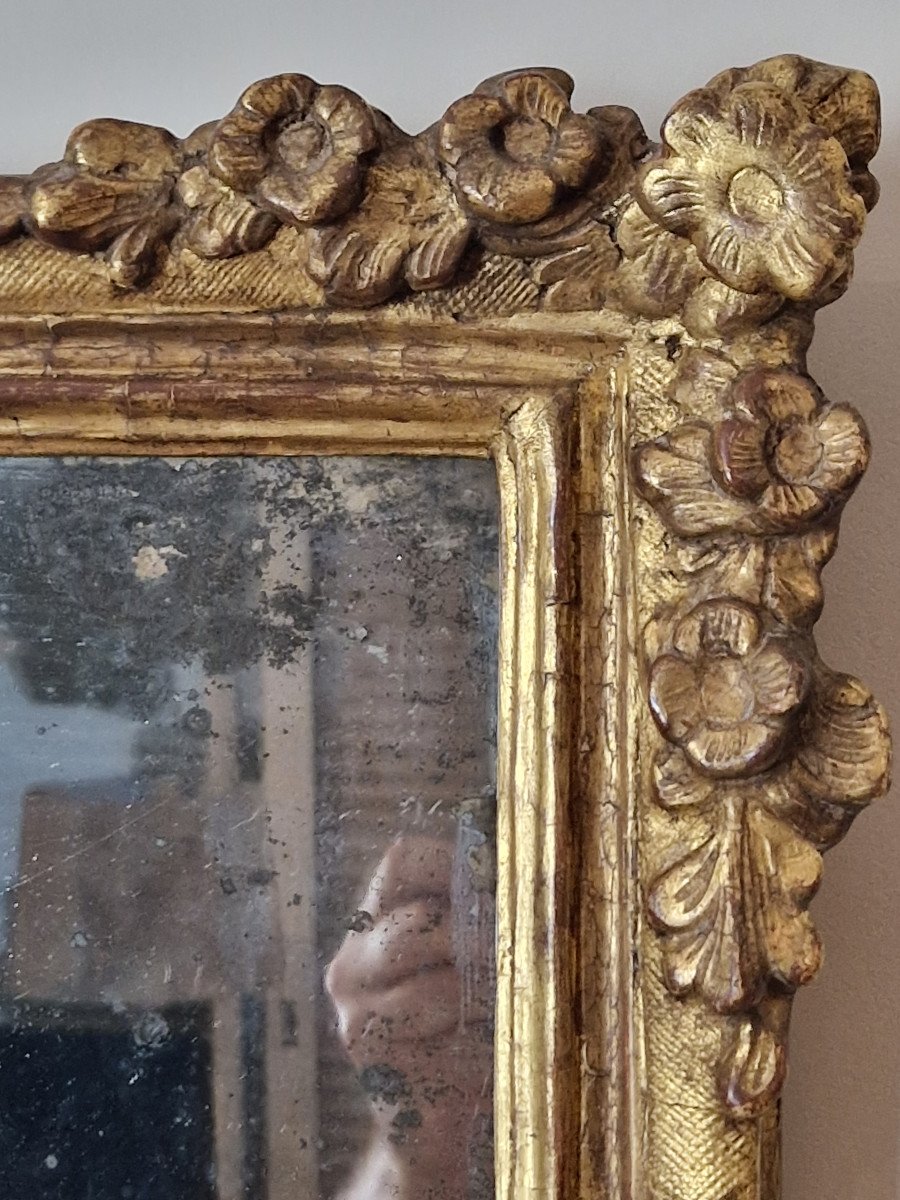 Louis XV Period Mirror In Golden Wood, Mid Eighteenth Century.-photo-1