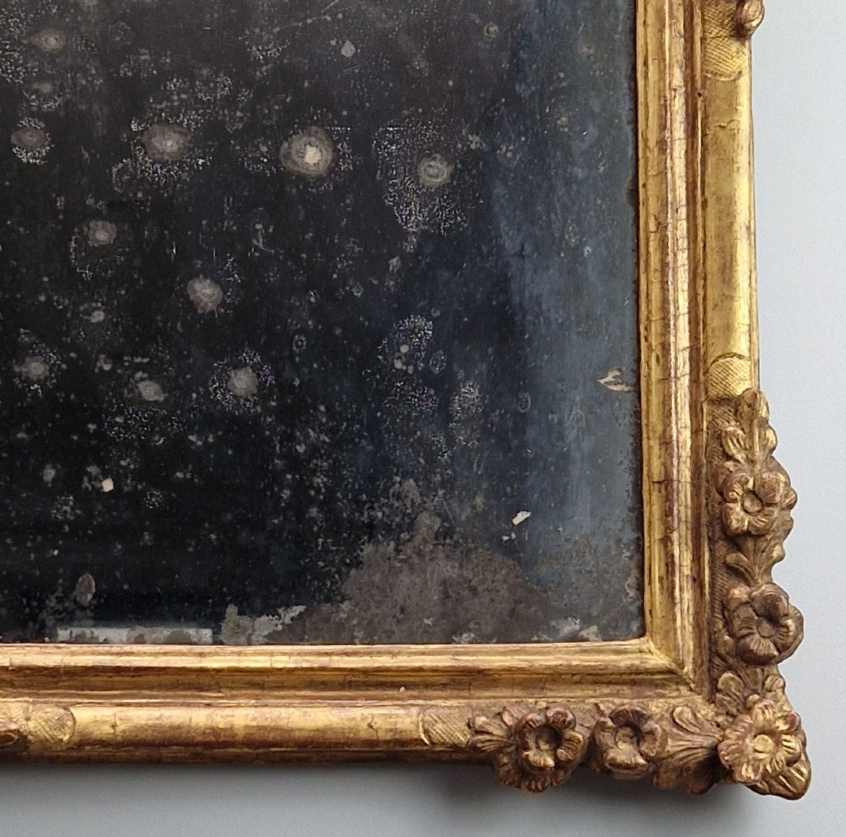 Louis XV Period Mirror In Golden Wood, Mid Eighteenth Century.-photo-4