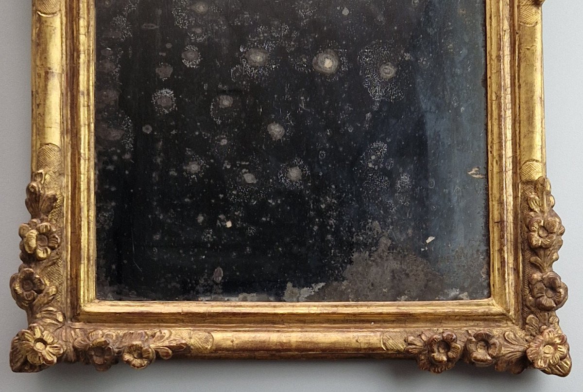 Louis XV Period Mirror In Golden Wood, Mid Eighteenth Century.-photo-5