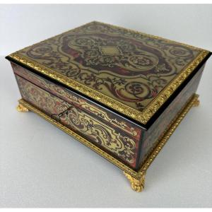 Grand Coffret En Marqueterie Boulle. 