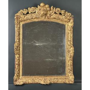 Late Louis XIV Early Regency Martial Mirror, Early 18th Century Circa 1715 / 1720