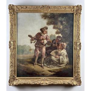 La Sérénade d'’après Jean-antoine Watteau.